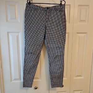 GAP Women's Monochrome Patterned Cropped Dress Pants